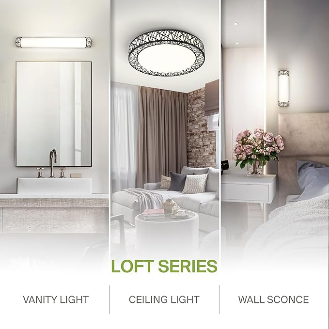 ASD 12 Inch LED Flush Mount Ceiling Light Fixture for Bedroom, 20W 1113LM 5CCT 2700K-5000K, Triac Dimmable Lights, Dining, Living Room, Kitchen Lamps, Modern Home Lighting Fixtures, Black, ETL, 4 Pack