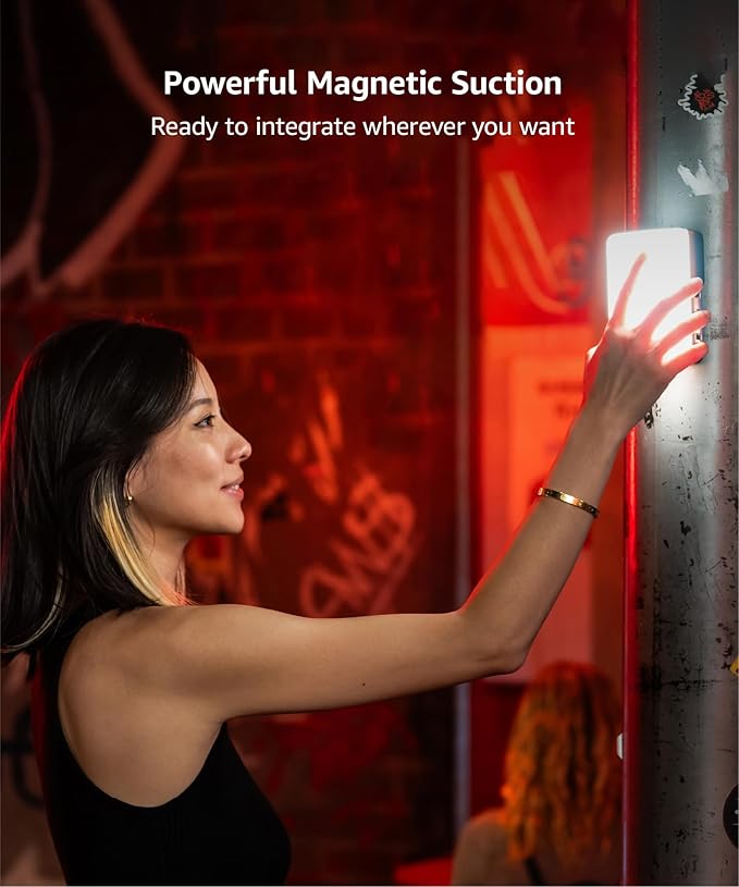 amaran Ace 25c Video Light,25w RGB Portable Light for Photography On-Camera Video Lights CRI/TLCI 95+,CCT 2,300K-10,000K,Rechargeable Dimmable Vlog Light,APP Control,PD Charging (Charcoal)