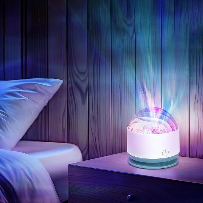 Northern Lights Projector, Rechargeable 16 Color Aurora Night Light Projector Ambient Lighting with Dimmable & Remote Control for Bedroom Kids Teen Girl Gift Room Decor - 2P