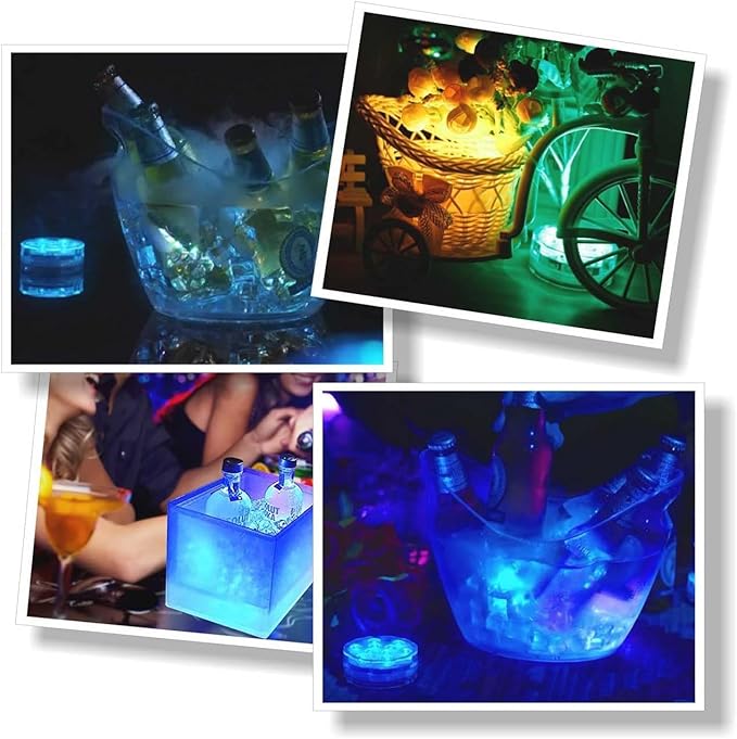 POLENTAT Submersible LED Lights with Remote, 16 Colors 4 Modes Battery Powered Waterproof LED Pool Lights for Inground Pool Above Ground Pool Bathtub Decoration (4 Packs)