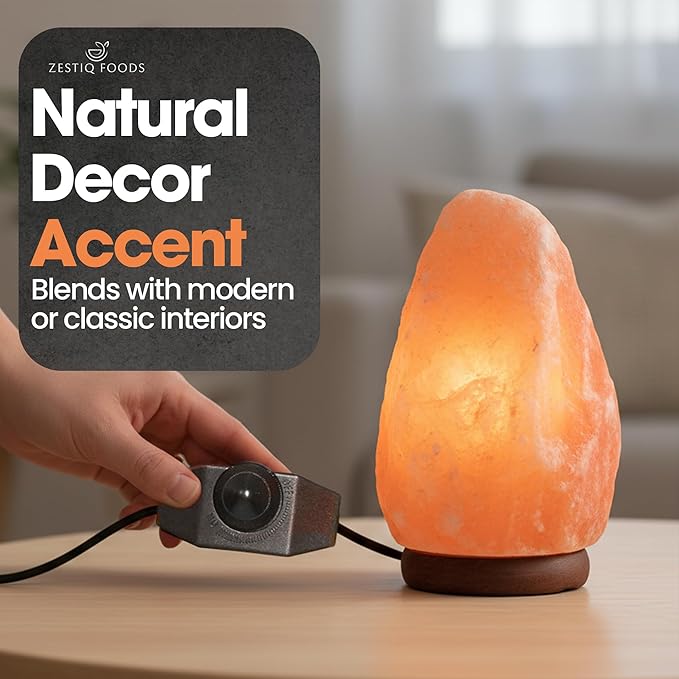 Himalayan Salt Lamp – Natural Pink Salt Rock Lamp, Crystal Night Light for Bedroom, Home & Office, Air Purifier, Relaxation & Home Decor