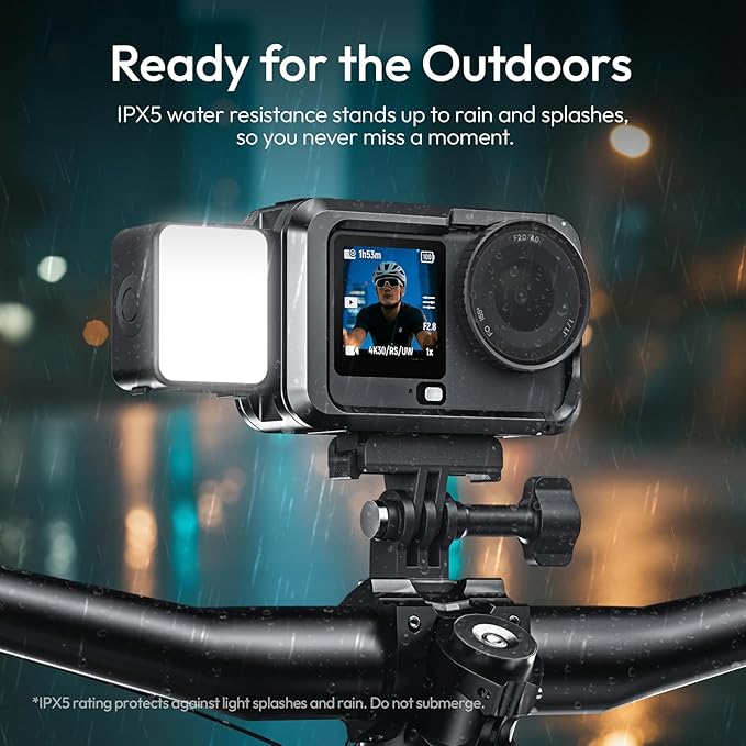Vlogging Light for DJI Osmo Nano/Osmo Action 6, ULANZI LM24 Waterproof Magnetic Mini LED Action Camera Video Light Accessories, Quick Release Photography LED Fill Light for Vlog Selfie Video Recording