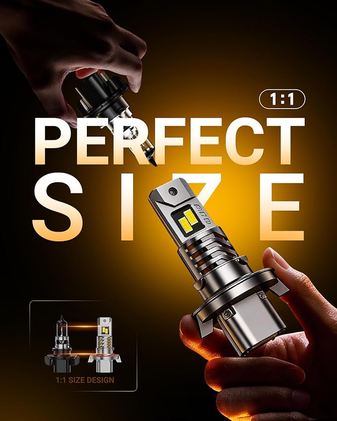 SEALIGHT H13 Bulbs, 48,000LM 900% Brightness 9008 Light Bulbs, 6500K Cool White with 15000RPM Fan, Plug and Play ATV/UTV, 10-Year Extended Lifespan IP68 Waterproof, Pack of 2