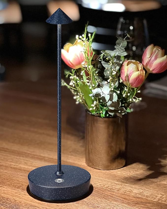 Cordless Table Lamps Rechargeable, 6000mAh Battery Operated LED Desk Lamp Outdoor Waterproof Portable Touch Dimmable Table Light for Patio Restaurant Dining Home Set of 2 Starlight
