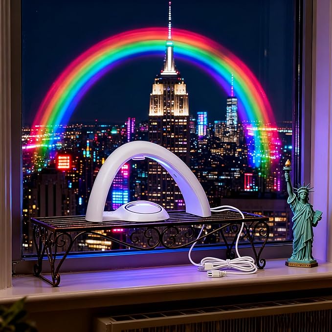 Rainbow Led Lights - USB Power Supply Rainbow Projector Night Light Projector for Bedroom and Children Gift