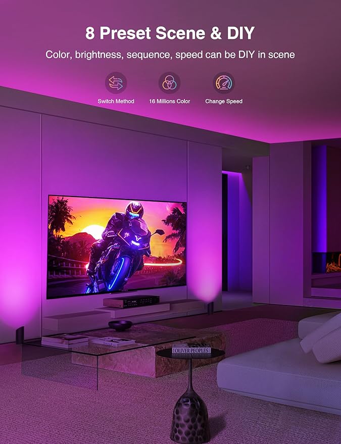 SUNVIE 2 Pack Smart Floor Can Light 5W RGBW Color Changing Uplighting Indoor Uplights 2700K-6500K Up Lights Indoor Floor Spotlight for Plant Corner Wall Artwork, APP Control Alexa & Google Home, Black