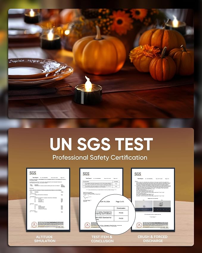 Black Candles, 12 Pack Tea Lights Candles Battery Operated, LED Tealight Candle, Flameless Votive Candle for Fall Holiday Decor, Theme Party -1.4" D X 1.3" H