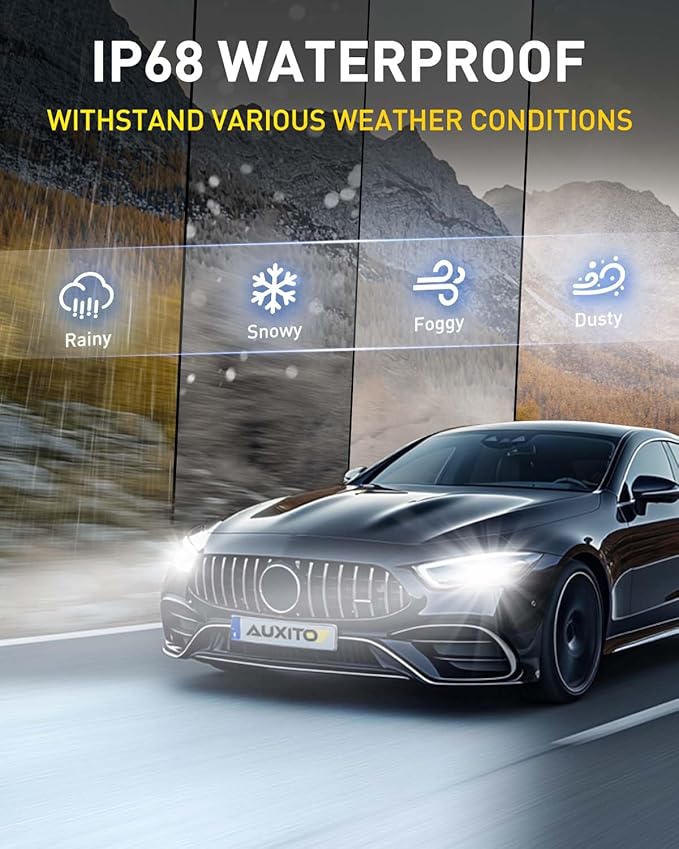 AUXITO 9005 9006 Light Bulbs, 80000LM 900% Super Brighterness 1:1 Mini Size with Cooling Fan, Truly Plug And Play, All-in-One, Pack of 4