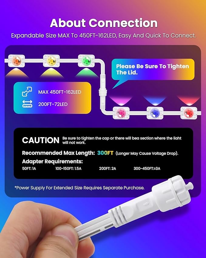 Permanent Outdoor Lights, 200FT RGB+IC Smart LED Outdoor Lights with App/Remote Control, DIY Scene Modes Lighting & IP67 Waterproof, Eaves Light for Christmas, Holiday, Daily Decorations