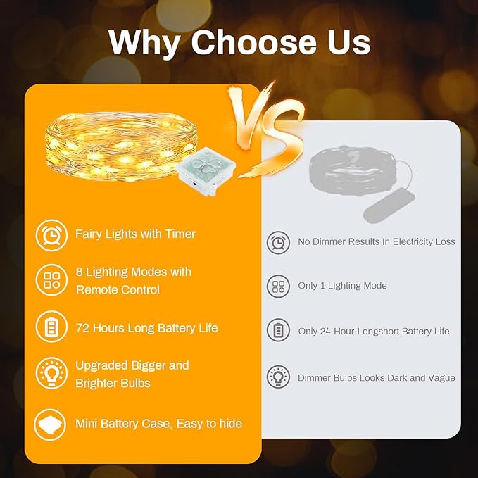 ZGWJ 6 Pack Fairy Lights Battery Operated with Remote, 7ft 20 LED Mini String Lights with Timer 8 Modes for Halloween Christmas Tree DIY, Parties, Bedroom Decorations Warm White