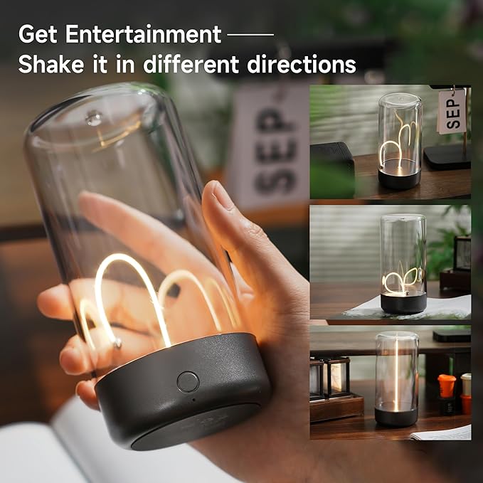 AUGE LIGHT Mini Minimalist Table Lamp Cordless Lamp Rechargeable Table Lamp Portable Nightstand Lamps Desk Lamps for Home Office Unique Ambient Light Mood Lighting for Desk Decor Beside