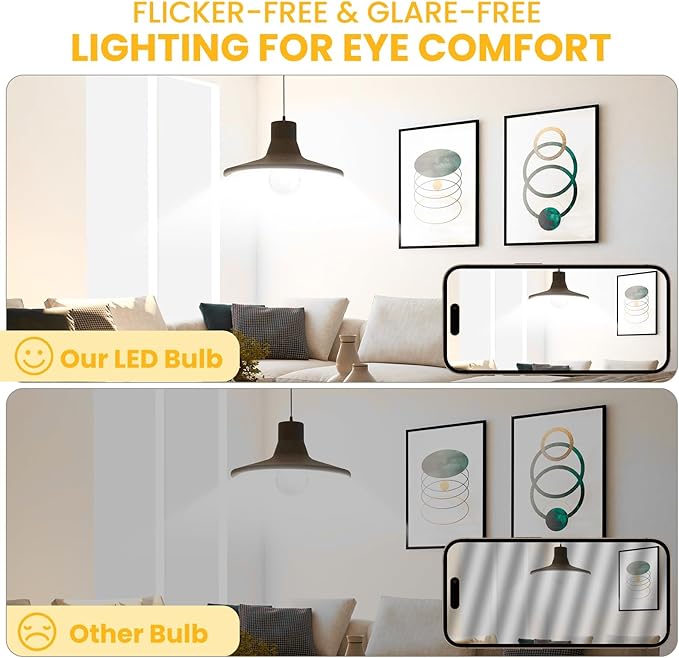 Super Bright A21 LED Light Bulbs, 150 Watt 200 Watt Equivalent, Soft White 3000K, High Lumen 2600lm, E26 Base, Non-Dimmable, 19W Energy Saving Bright LED Bulbs for Home & Office, 2-Pack