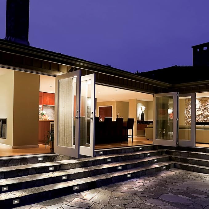 WAC Landscape Lighting, LED 12V Horizontal Indoor or Outdoor Step and Wall Light 3000K Warm Built-in LED in Stainless Steel
