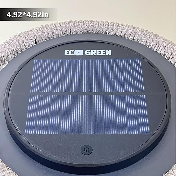 EcoGreen Solar Floor Lamp, 9.45 x 17.72in Outdoor Balcony Decorative Light, Patio LED Solar Light,8~10hrs Auto Operation, Waterproof, Warm White Glow
