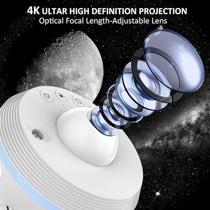 Star Projector,Galaxy Projector for Bedroom,HD Image Large Projection Area LED Lights with 4K Replaceable 13 Galaxy Discs,Timer,Meteor & Lighting Effects,Sky Light for Kids Adults Party Home Decor