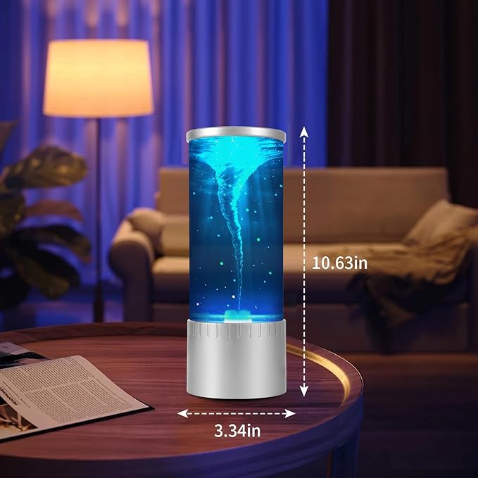 Tornado Lamp & Night Light - Mesmerizing Motion & Soft Glow for Relaxation and Ambiance