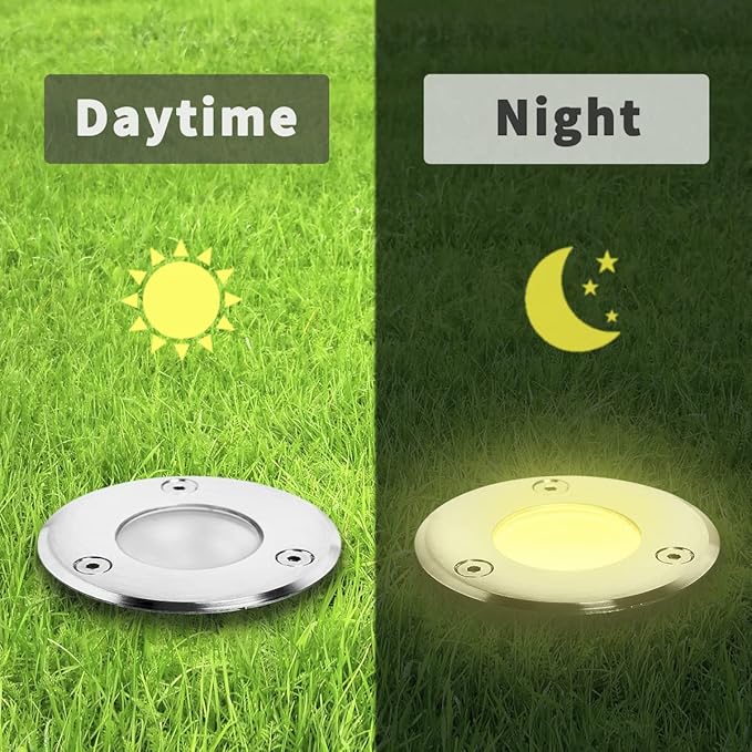 EAGLOD LED Landscape Lights 12-Pack | 3W Low Voltage Well Lights | IP67 Waterproof | 3000K Warm White