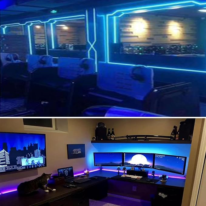 LED Neon Strip Lights, 9.9ft AC 110V-130V Super Bright Rope Light Sign String 6000LM Waterproof IP68 for Outdoor Indoor Commercial Lighting Decor(Blue)