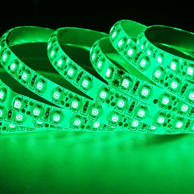 600 LEDs Light Strip Waterproof, SUPERNIGHT 16.4FT Green LED Rope Lighting Flexible Tape Decorate for Bedroom Boat Car TV backlighting Holidays Party (Green)