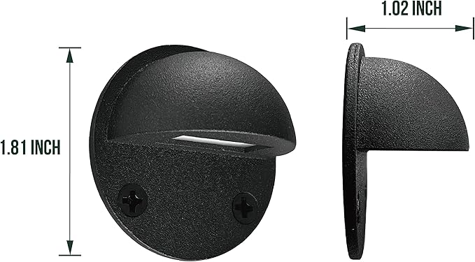 GKOLED 8-Pack Low Voltage LED Deck Lights, Mini Size Eyelid Step Lights with 0.8W Integrated LED Chips, IP65+ Rated Waterproof for Outdoor, 3000K, Die-cast Aluminum with Black Powder Coated Finish