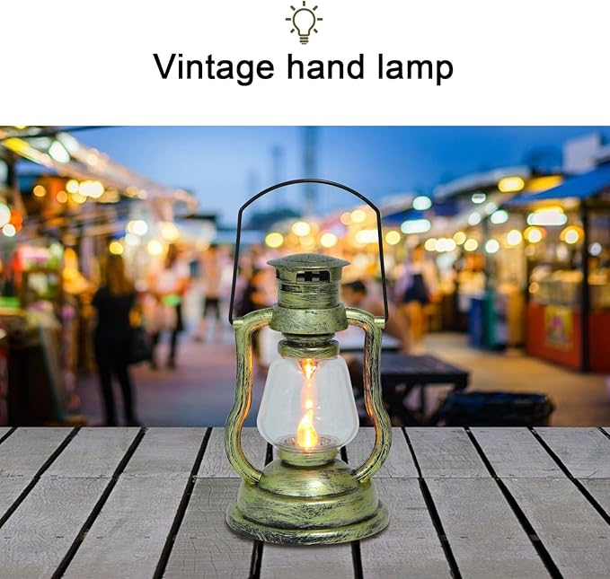 Creative Handheld Retro Kerosene Lantern Cordless Night Light Boho Decor Home Decor Atmosphere Lantern
