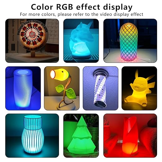 Bulto 2Pcs LED Lamp Kit 001 16 Color for Bambu Lab 3D Printing, RGB Remote Control DIY LED Light Kit - Monitor Light Bar for Bambu Lab Makerworld/Anycubic/Makeronline, 5V USB Powered