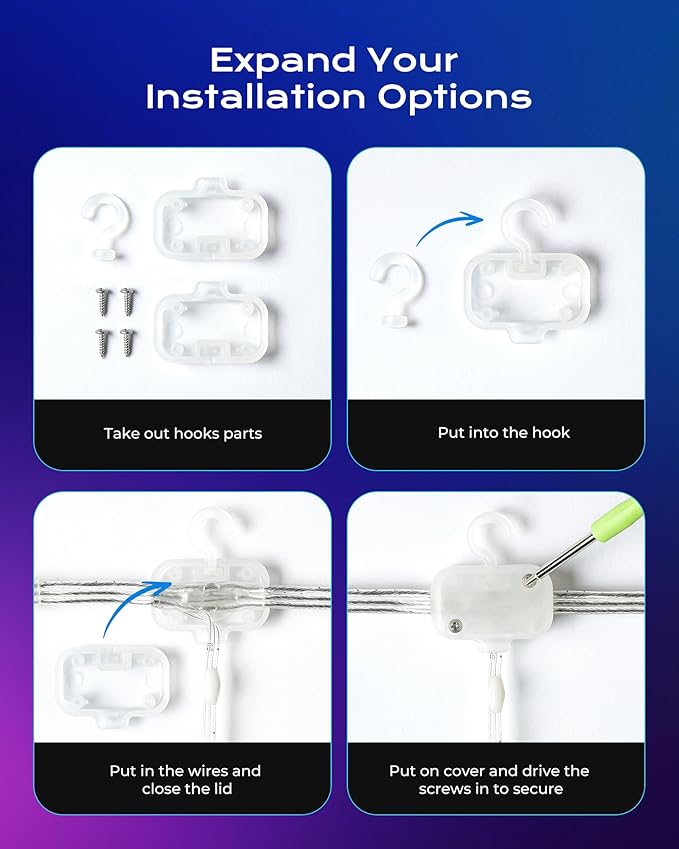 1040 RGBIC LEDs Smart Curtain Lights with DIY GIF, 9.8x6.6ft Color Changing Christmas Wall Lightss with APP, IP65 Waterproof String Fairy Lightss for Indoor Outdoor Bedroom Window Garage