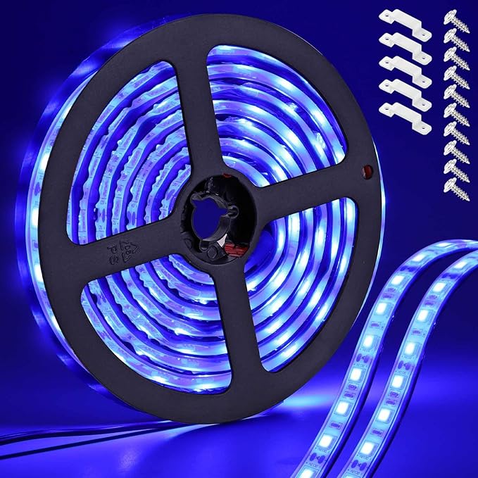 Marine led Strip Lights, 12V 6.56FT IP68 Waterproof Underwater led Lights, Boat Interior Light, Boat Deck Lights Courtesy Lights for Night Fishing Pontoon Kayak Boats(Blue)