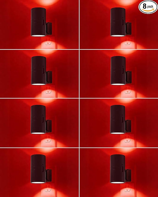 670nm Red Light Night Light for Sleep - Zero Blue Light, Adjustable Brightness & Energy Efficient Night Light Plug into Wall with Dusk-to-Dawn Sensor for Nursery, Bedroom, Bathroom[8 Pack]