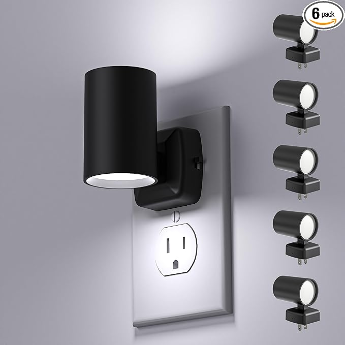 Led Night Light Plug in,Night Lights Plug into Wall Dusk to Dawn Sensor,20lm/40lm Adjustable Brightness,5700k Daylight,Dimmable Night Light for Hallway Bedroom Bathroom 2 Pack ETL-Certified