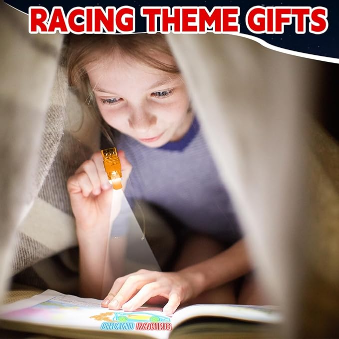 36Pcs Racing Cars LED Finger Lights Hot Cars Party Favors Glow in the Dark Light Up Finger Lights Toys Themed Toys Bulk for Kids Birthday Party Goodie Bag Stuffer Birthday Gifts Classroom Prize