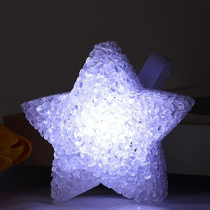 Star Lights, Handheld Star Shape Acrylic Battery Powered Soft Glow Desk Table Lamp Night Light for Chorus Decor, 3.14 x 3.14 x 1.57in (Cool White Light)