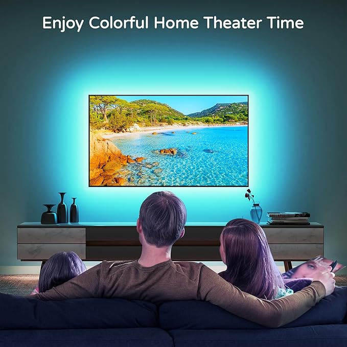 Led Lights for TV 82 85 86 90 95 Inches,21Ft TV Led Backlight for TV Home Theater Ambient Lighting Gaming Decor, Room Decor,Easy-Bending Design TV Lights, USB Powered TV Lights