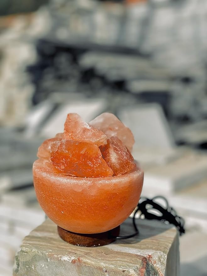 Himalayan Salt Lamp, USB Powered, Night Light Color Changing Lamp,Unique Gift Idea (Bowlnew)