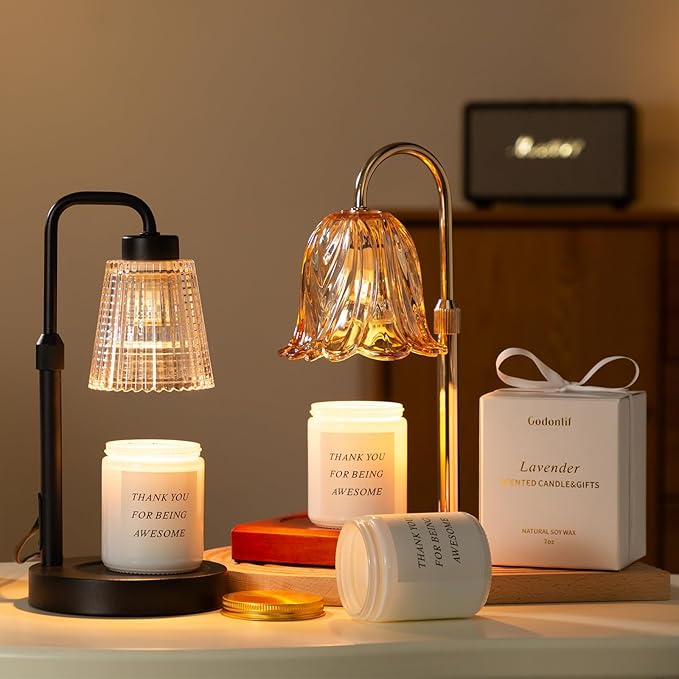 Candle Warmer Lamp with Timer Dimmable, Birthday Gifts for Women Mom, House Warming Gifts New Home Decor, Wax Melt Warmer for Jar Candles