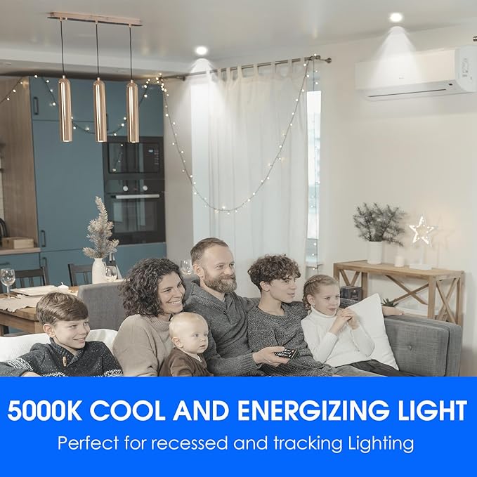Energetic Dimmable MR16 5W 12V LED Light Bulb, 50W Halogen Equivalent, CRI 80+, GU5.3 Bi-Pin Base, 40 Degree Beam Angle, 5000K Daylight, 500LM, for Landscape, Recessed, Track Lighting, 12Pack