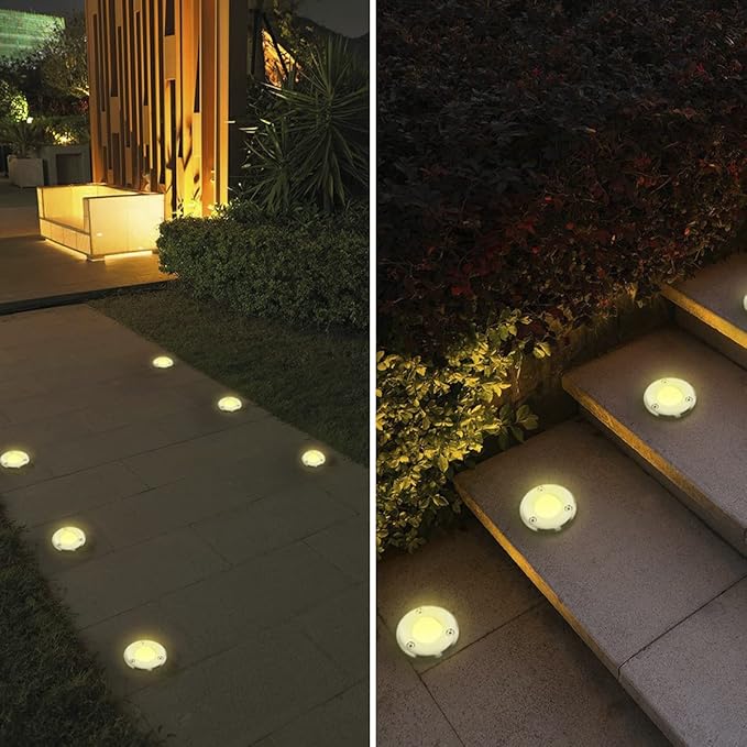 EAGLOD LED Landscape Lights 12-Pack | 3W Low Voltage Well Lights | IP67 Waterproof | 3000K Warm White