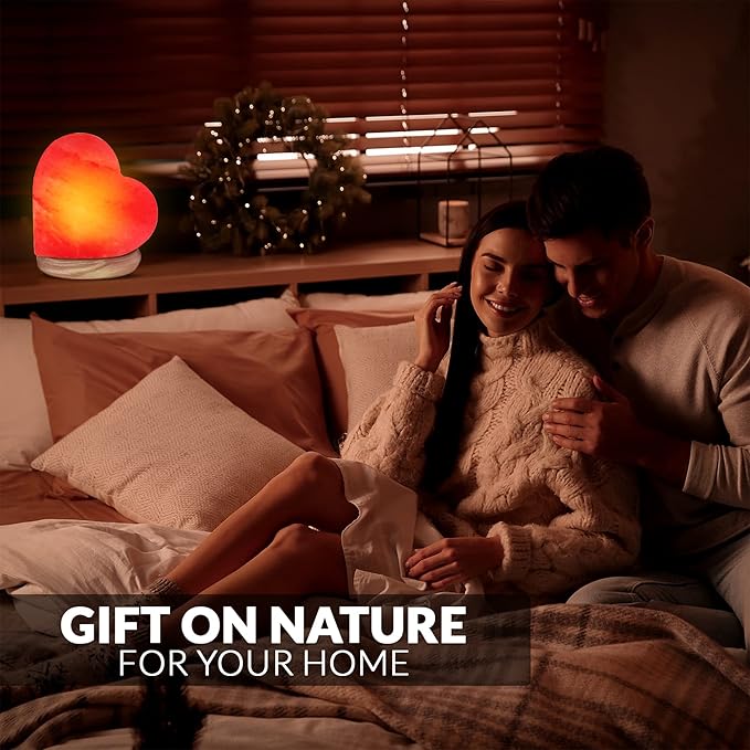 Himalayan Glow 944AC USB Heart Salt Lamp, Multicolor Night light, Best Home Decor by WBM