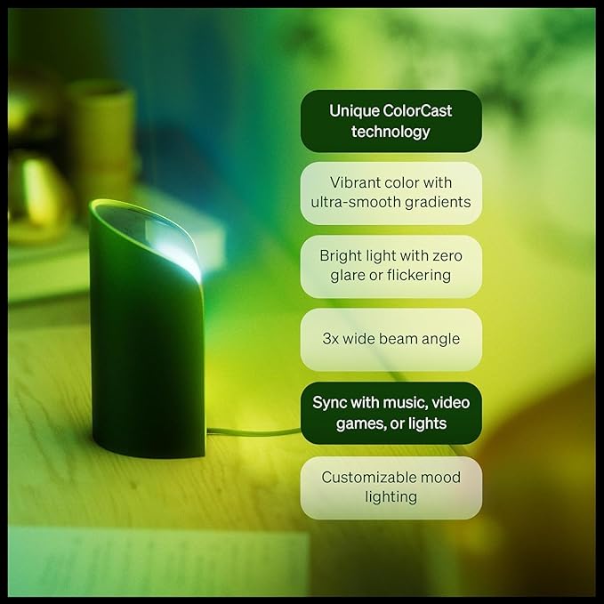 Philips Hue Play Smart Wall Washer Black, White & Color Light with ColorCast Technology, Bluetooth Compatible, Voice Control with Alexa, Apple Home & Google Assistant