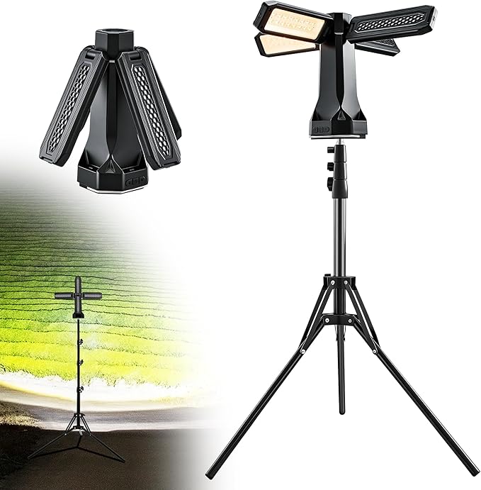 6500LM Camping Lantern & Flashlight | 20000mAh Power Bank, 40H Runtime, Magnetic Tripod | 3 Colors for Tent, Outdoor & Emergency Light