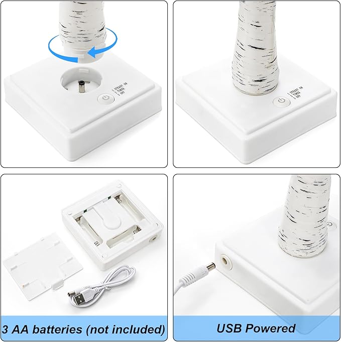 144 LED Birch Tree Lights,Tabletop Bonsai Fairy Light Spirit Tree,DIY Artificial Tree Lamp with Timer USB/Battery Powered for Bedroom Christmas Home, Wedding, Holiday Decor (Warm White)