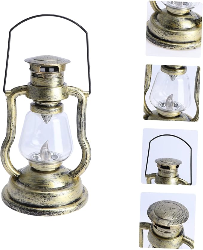 IMIKEYA Creative Retro Kerosene Lamp Night Light Rechargeable Handheld Lantern for Home Decor Vintage Atmosphere Lamp for Bars and Festivals