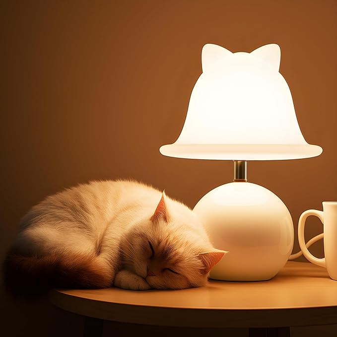 Joyzy Mushroom Table Lamp for Bedroom,Desk Bedside Small Lamps for Living Room Night Stands,Mushroom Lighting Decor Cute Modern Light,Unique Aesthetic Home Living Room Decor
