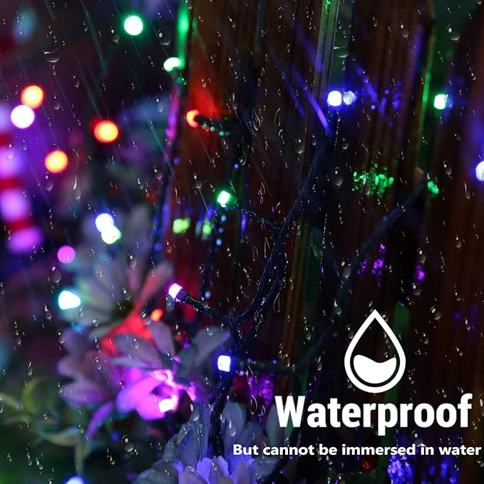 Joomer Color Changing Christmas String Lights,164FT 500 LED RGB LED String Lights Outdoor Fairy Twinkle Tree Light with Remote Timer Plug in for Room Indoor Wedding Party Christmas Decorations