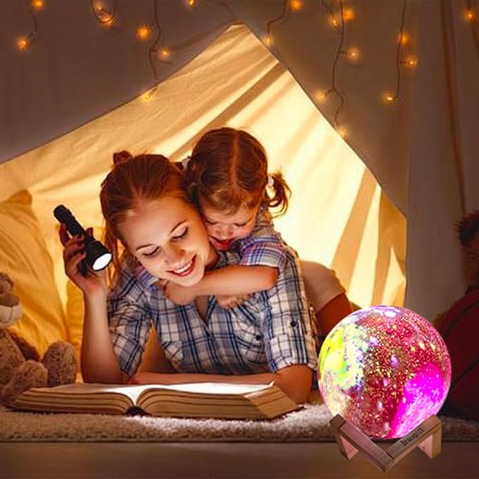 Moon Lamp Galaxy Lamp Upgraded Timing 5.9 Inch 16 Colors 3D Moonlight Galaxy Light,Moon Night Light for Adults,Kids Lamp Moon Gifts for Women Girls Boys Bedroom