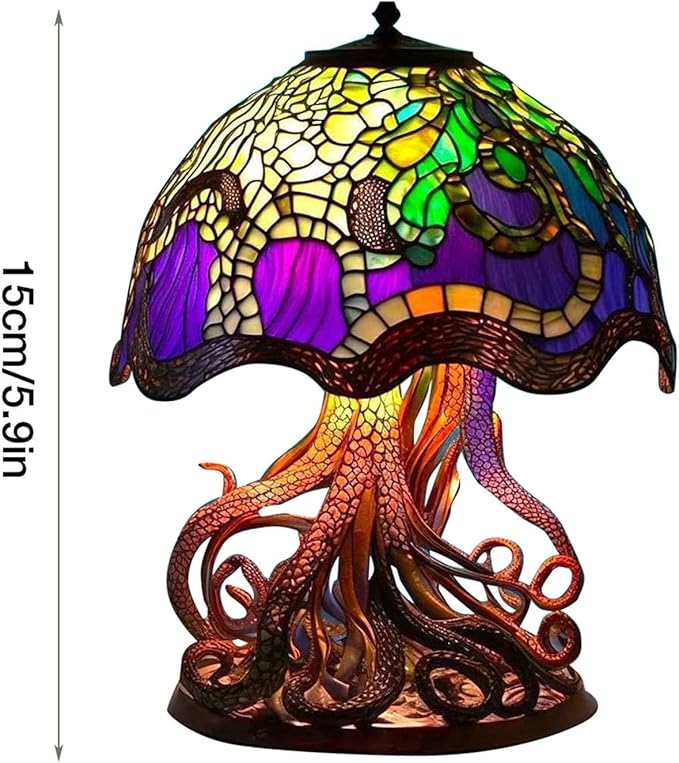 Mmoneyake 2023 Stained Plant Series Table Lamps, Vintage Table Lamps, Bedside Lamps, High Table Lamps Night Lights, Colorful Mushroom Lamps, Bedroom Table Lamps Decorative