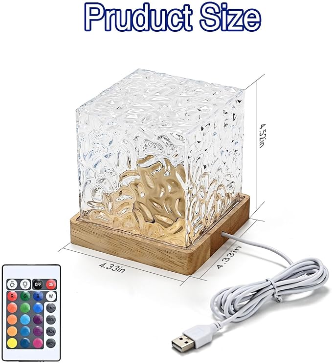 LETOUR Northern Lights Lamp,Ocean Wave Cube Lamp with 16 Colors & 30 Modes Projector Light for Kids, Ceiling Projector for Bedroom/Party/Game Rooms