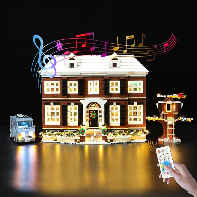 BrickSoul Ultimate Light Kit for Lego 21330 Home Alone House Building Set | Upgraded Wireless Dimming, Multi-Zone Lights & Selectable Sound Effects | Hidden Cable Tech (21330 Set NOT Included)
