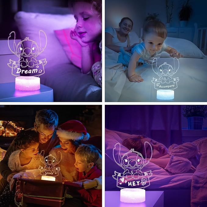 Hoofun Custom Night Light: 16 Colors DIY Personalized 3D Illusion Lamp with Remote Control, Anime Bedside Lamp, Merch Gifts Stuff for Girls Kids Room Decor Birthday Decorations Christmas Holiday