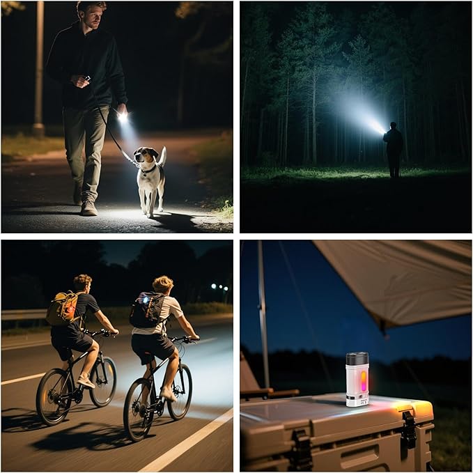 BORUIT U10 Small Flashlights Powerful, Mini EDC Flashlight AA Battery Powered, Bright Pocket Clip Flash Light with Red Blue Green Multicolor, Keychain, Magnetic, IPX4 Waterproof